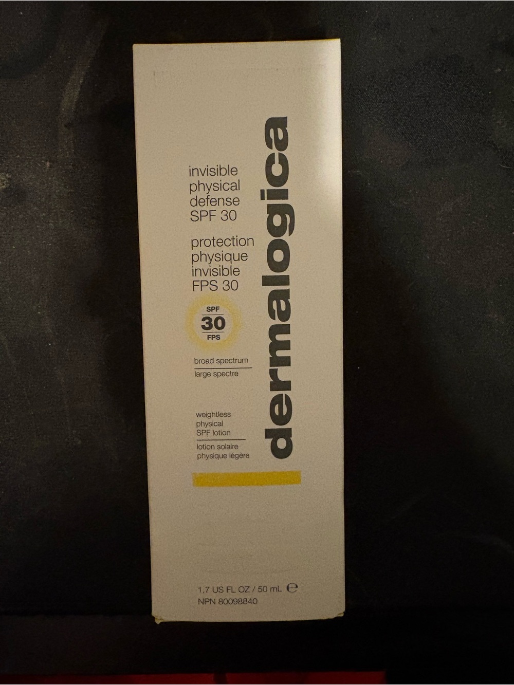 dermalogica Invisible Physical Defense SPF 30 - White and Yellow Accents